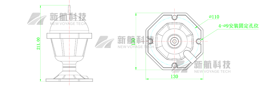 A型低光強(qiáng)障礙燈主要技術(shù)參數(shù),低光強(qiáng)障礙燈,新航科技低光強(qiáng)障礙燈